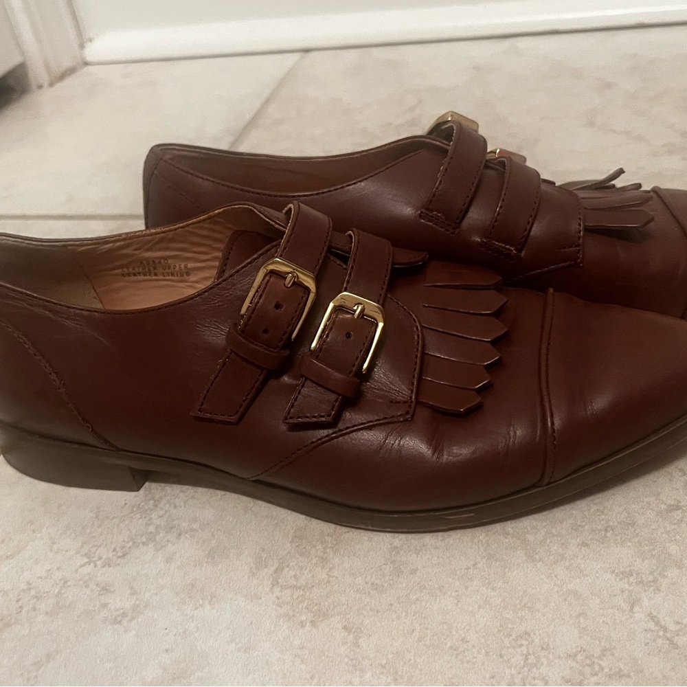 J.Crew Kiltie Monk Strap Loafer – Rustic Brown Leather, Made in Italy, US 7.5 - Picture 7 of 11